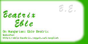 beatrix eble business card